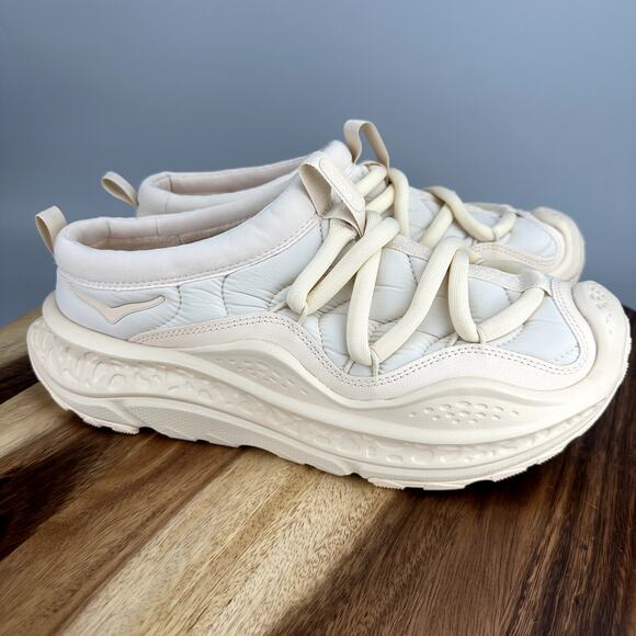 Hoka One One Ora Primo Men's 11.5 Recovery Slip On Vanilla White Shoes NEW - Picture 1 of 7